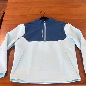 Under Armour Navy and Light Blue Quarter-Zip